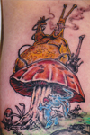 Alice-in-wonderland-Mushroom-Smoking-Caterpiller Tattoo